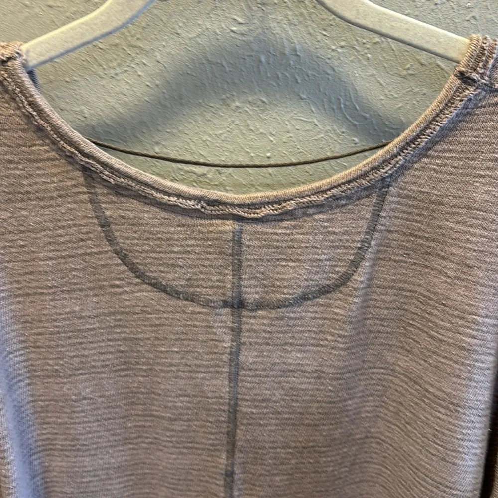 Free People We the Free Beach Haven Striped Henley Tee Top Women’s Size Large